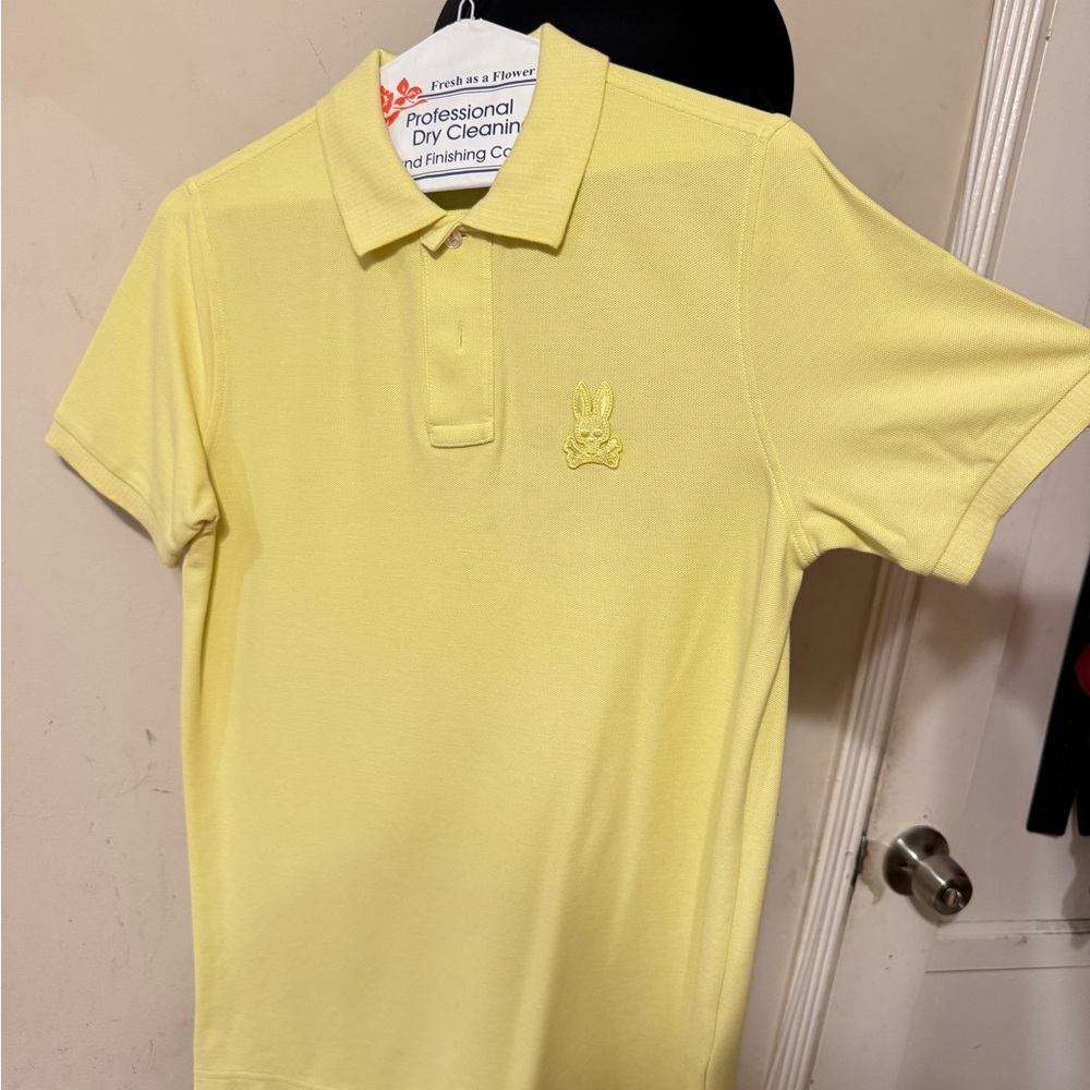 Yellow Polo Shirt with Embroidered Logo